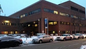 Halton cruisers outside Hamilton station after police officer shot