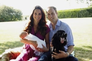 Prince George Will and Kate and Lupo the dog in Berkshire Aug 2013