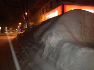 Snowbank on Corner Brook street