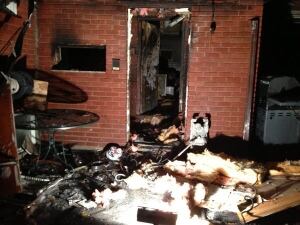 Generator fire on Rustic Road