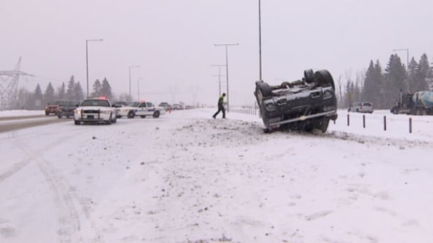 Icy conditions on Anthony Henday causing collisions | CBC News