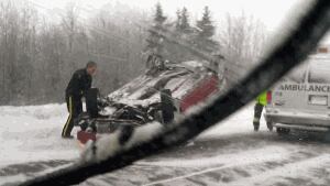 Police responded to numerous accidents on Friday, including this one on Highway 15