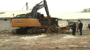 Barn demolition