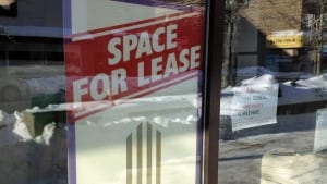 for lease sign, downtown sudbury