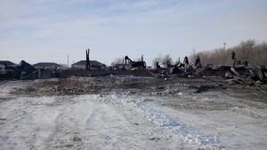 Burned trucks