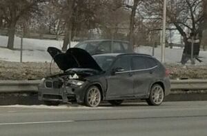 Concrete-damaged car