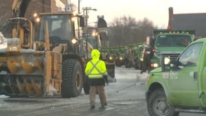 Snow removal on Military Road