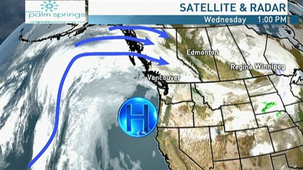 High pressure protecting B.C.'s South Coast from rain