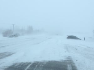 Two cars in ditch