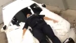 YouTube video featuring Durham officer making snow angel