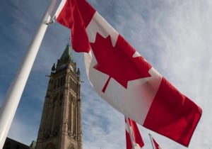 Parliament Hill flag Adrian Wyld Canadian Press