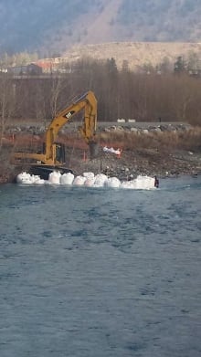 Water intake project work at Cayoose Creek