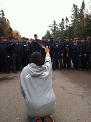 Elsipogtog Ossie Michelin protest photo