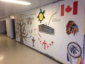 Wall mural created by Marathon High School students