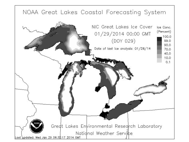 Ice Cover Great Lakes