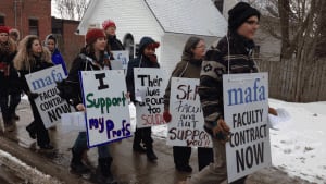 Mount Allison University strike rally of support