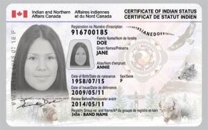 new Secure Certificate of Indian Status