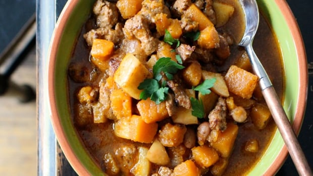 Chicken Sausage, Butternut Squash & Apple Chili