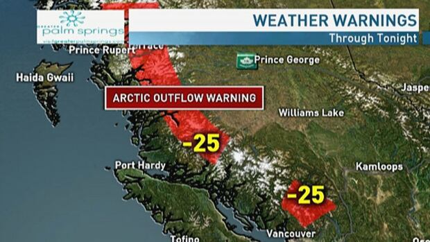 B.C. wind chills down to the minus double digits