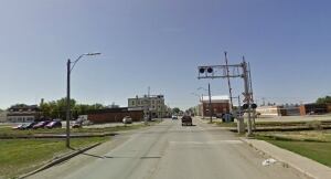 Moosomin train crossing