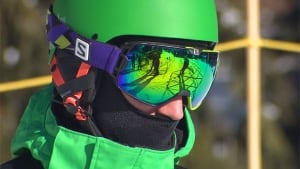 Skier with googles