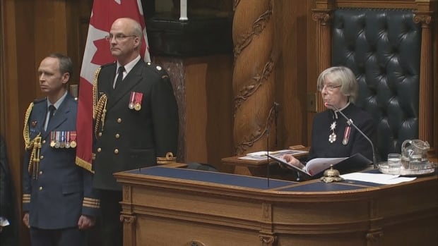 Lt.-Gov. Judith Guichon reads the Liberals' throne speech
