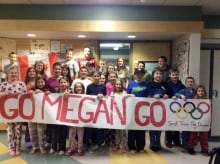 Cheering an Olympian