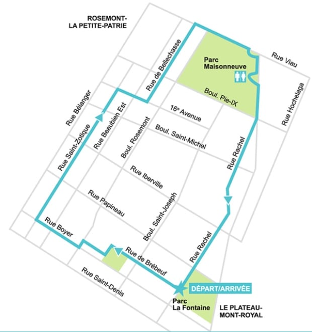 Velo Quebec map