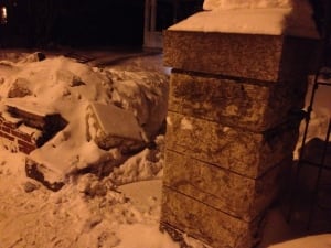 Historic fence smashed