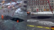 Waller Street sinkhole (Feb. 21, 2014)
