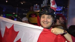 Team Canada fan at Shark Club