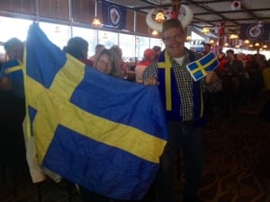 Swedish fans in Winnipeg