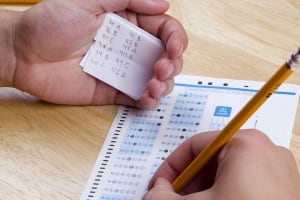 Cheating on a test