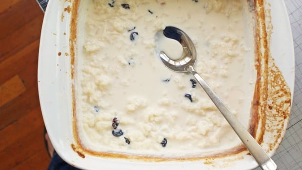 Baked rice pudding