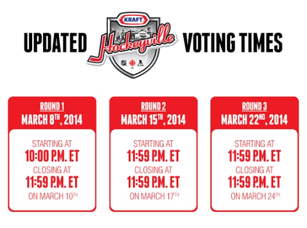 Updated Voting Times