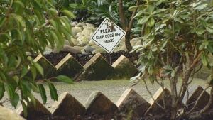Keep dogs off grass sign - Vancouver