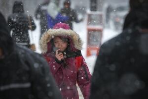 Toronto snow storm March 12 commuter