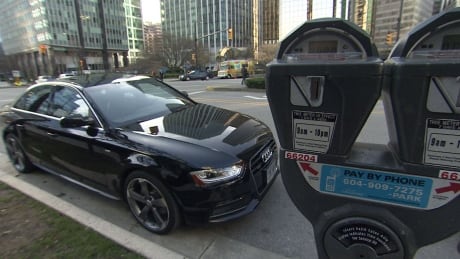 Previously, drivers had to return to their vehicle in the morning, or use the PayByPhone app, to move their car or pay for additional parking when meters go back in effect at 9 a.m. Parking meter downtown Vancouver
