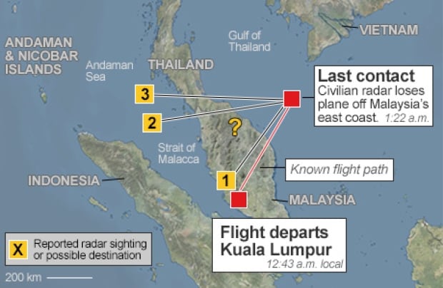 Map: Confusion over radar signals