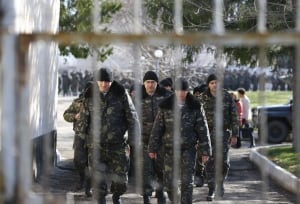 UKRAINE-CRISIS/CRIMEA-RUSSIA Ukraine soldiers