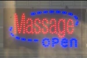 Massage parlour sign