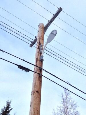 LED streetlights in Tulita, N.W.T.