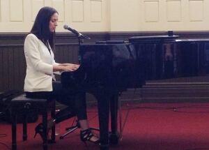 Chantal at piano