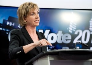 Coun. Karen Stintz seen in 1st televised mayoral debate