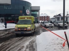 Quebec City burning