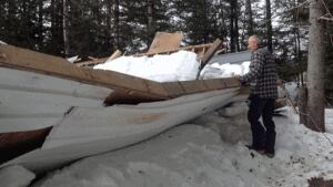 Robert Lemon surveys storm's damage