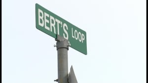 Bert's Loop road sign 04042014