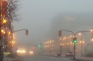 Foggy skyline