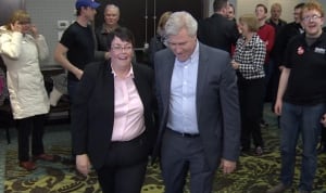 Cathy Bennett and Dwight Ball