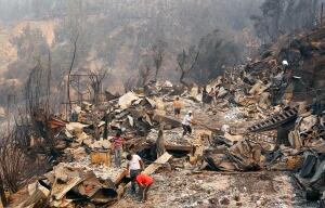 Chile forest fire